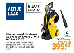 GAMMA Kärcher hogedrukreiniger K5 Premium Smart Control 145 bar 2100W aanbieding