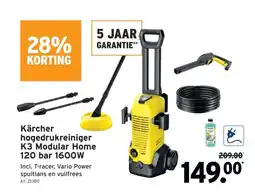 GAMMA Kärcher hogedrukreiniger K3 Modular Home 120 bar 1600W aanbieding