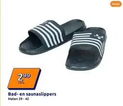 Action Bad- en saunaslippers aanbieding