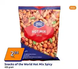 Action Snacks of the World Hot Mix Spicy 400 gram aanbieding