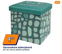 Action Opvouwbare opbergmand 30 x 30 x 30 cm aanbieding