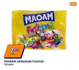 Action MAOAM uitdeelzak Festival 350 gram aanbieding