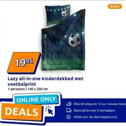 Action Lazy all-in-one kinderdekbed met voetbalprint aanbieding