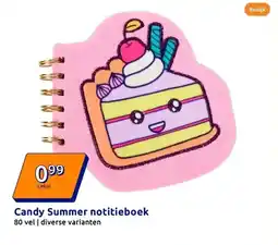 Action Candy Summer notitieboek aanbieding