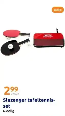 Action Slazenger tafeltennis- set 6-delig aanbieding