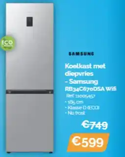 Krëfel Samsung koelkast met diepvries RB34C670DSA Wifi aanbieding