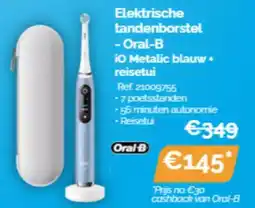 Krëfel Oral B Elektrische tandenborstel iO Metalic blauw • reisetui aanbieding