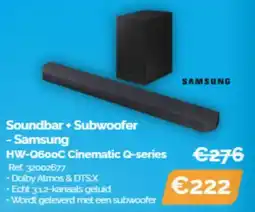 Krëfel Samsung Soundbar + Subwoofer HW-Q600C Cinematic Q-series aanbieding