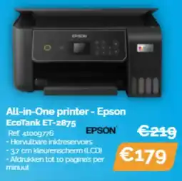 Krëfel Epson All-in-One printer EcoTank ET-2875 aanbieding