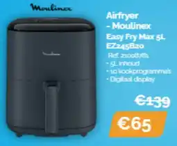 Krëfel Moulinex Airfryer Easy Fry Max 5L EZ245B20 aanbieding