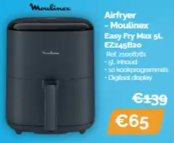 Krëfel Moulinex Airfryer Easy Fry Max 5L EZ245B20 aanbieding