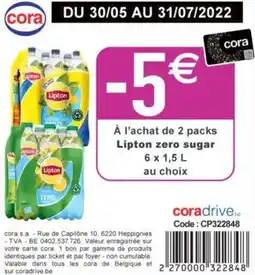 Cora Lipton zero sugar aanbieding
