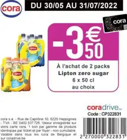 Cora Lipton zero sugar aanbieding