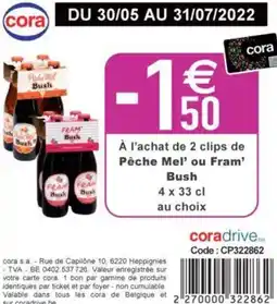 Cora Pêche Mel' ou Fram' Bush aanbieding