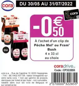 Cora Pêche Mel' ou Fram' Bush aanbieding