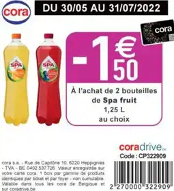Cora Spa fruit aanbieding