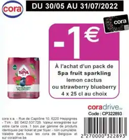 Cora Spa fruit sparkling aanbieding