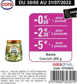 Cora Sacla Carciofi aanbieding