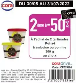Cora Poiret framboise ou pomme aanbieding