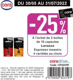 Cora Lavazza Espresso maestro aanbieding
