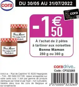 Cora Bonne Maman aanbieding