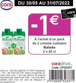 Cora Balade aanbieding