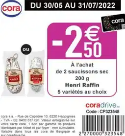 Cora Henri Raffin aanbieding