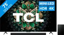 Coolblue TCL 75 QD Mini-led C61K 4K (2025) + TCL Q65H aanbieding