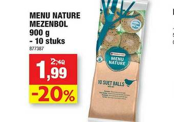Hubo Menu Nature Mezenbol aanbieding