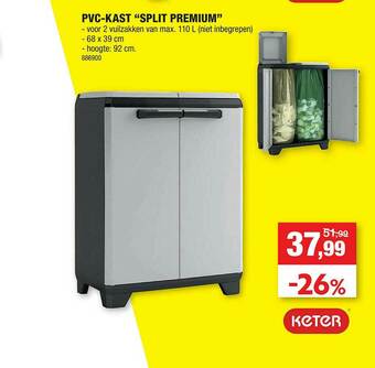 Hubo Pvc Kast Split Premium aanbieding