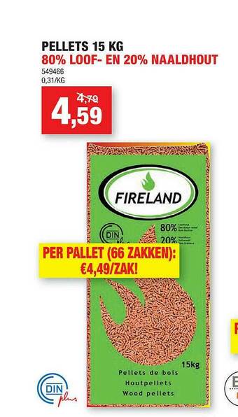 Hubo Pellets 15 Kg aanbieding