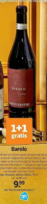 Albert Heijn Barolo aanbieding