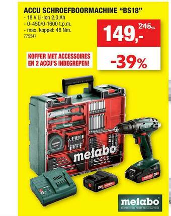 Hubo Accu Schroefboormachine aanbieding