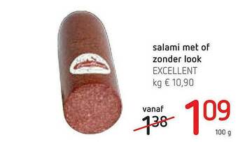 Spar Salami Met Of Zonder Look aanbieding