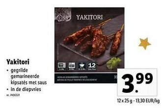 Lidl Yakitori aanbieding