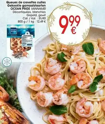 Cora Queues de crevettes cuites gekookte garnaalstaarten ocean pride vannamei aanbieding