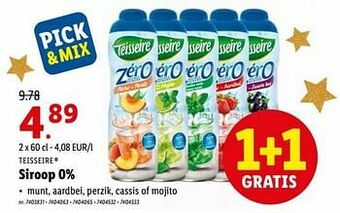 Lidl Siroop 0% aanbieding