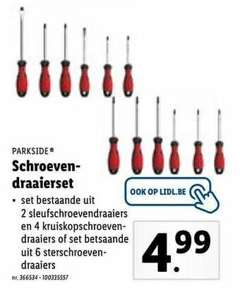 Lidl Schroevendraaierset aanbieding