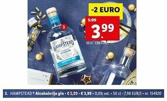 Lidl Alcoholvrije gin aanbieding