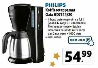 Philips koffiezetapparaat gaia hd7544-20