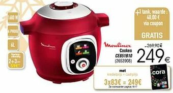 Cora Moulinex cookeo ce851b10 aanbieding