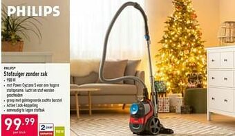 ALDI Philips stofzuiger zonder zak aanbieding
