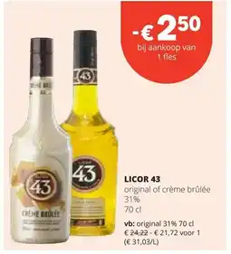 Spar LICOR 43 original aanbieding