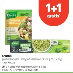 Spar KNORR salad mix met tuinkruiden 3 x 8 g aanbieding