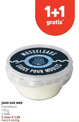 Spar JEAN SUR MER mosselsaus 150 g aanbieding