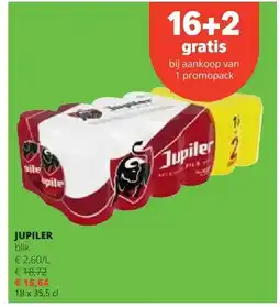 Spar JUPILER blik aanbieding