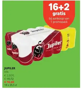 Spar JUPILER blik aanbieding
