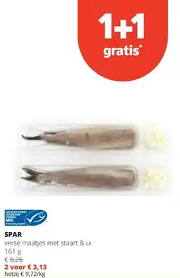 Spar SPAR verse maatjes met staart & ui 161 g aanbieding