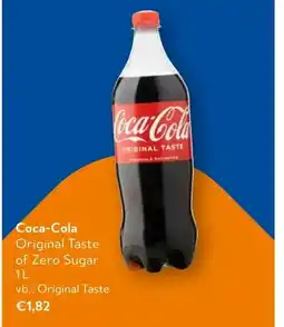 OKay Coca-Cola Original Taste of Zero Sugar 1 L aanbieding