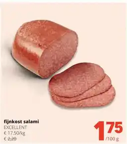 Spar fijnkost salami EXCELLENT aanbieding